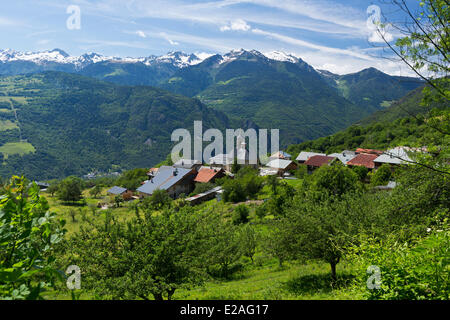 Frankreich, Savoyen, Tal der Tarentaise, Aigueblanche, 17. Jahrhundert barocke Martinskirche in Villargerel Weiler, Blick auf die Stockfoto