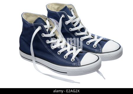 Blaue Converse Chuck Taylor All Star Schuh paar Stockfoto