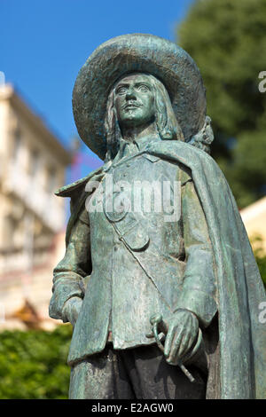 Frankreich, Gers, Auch, stoppen auf El Camino de Santiago, D'Artagnan statue Stockfoto