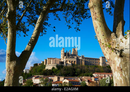 Frankreich, Herault, Beziers, Kathedrale Saint-Nazaire Stockfoto