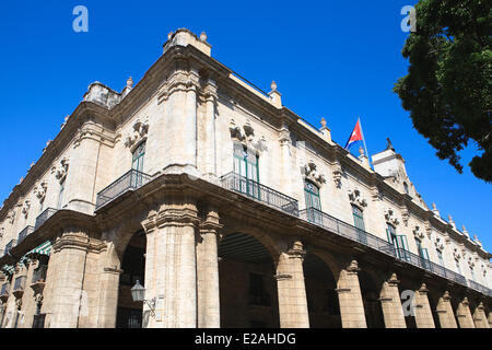 Ciudad De La Habana Provinz, Kuba, Havanna, Habana Vieja-Bezirk, Weltkulturerbe der UNESCO, Fassade des Palacio de Stockfoto