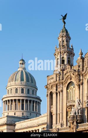 Kuba, Ciudad De La Habana Provinz Havanna, Centro Habana District, die Fassade des großen Theaters Havanna (Gran Teatro De La Stockfoto