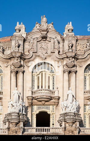 Kuba, Fassade des großen Theaters Havanna (Gran Teatro De La Ciudad De La Habana Provinz, Havanna, Centro Habana Bezirk Stockfoto