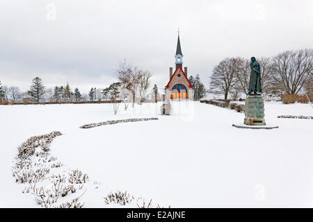 Kanada, Nova Scotia, Grand Pre National Historic Site, Weltkulturerbe der UNESCO, Kirche auf dem Gelände der ehemaligen Stockfoto