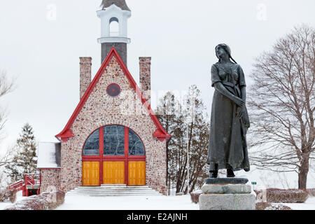 Kanada, Nova Scotia, Grand Pre National Historic Site, Weltkulturerbe der UNESCO, Kirche auf dem Gelände der ehemaligen Stockfoto