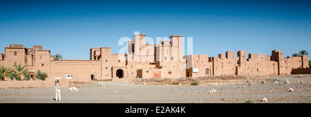 Blick von Amerhidil Kasbah in Skoura in der Nähe von Ouarzazate im südlichen, Marokko, Nordafrika. Stockfoto