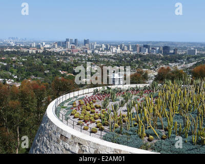 USA, California, Los Angeles, Brentwood Hügel, Blick auf LA von Armin Getty Museum-Getty Center, vom Architekten Stockfoto