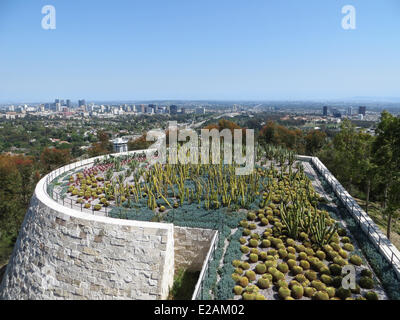 USA, California, Los Angeles, Brentwood Hügel, Blick auf LA von Armin Getty Museum-Getty Center, vom Architekten Stockfoto