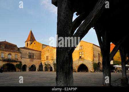 Frankreich, Dordogne, Périgord Pourpre Monpazier, Les Plus Beaux Dörfer de France (The Most Beautiful Dörfer gekennzeichnet Stockfoto