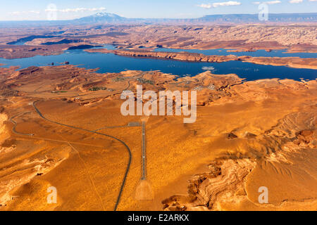 USA, Utah, Glen Canyon National Recreation Area in der Nähe von Page Lake Powell (Luftbild) Stockfoto