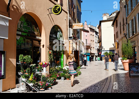 Frankreich, Lozere, Mende, rue De La République Stockfoto