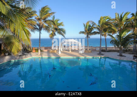 Mexiko, Baja California Sur State, Cabo Pulmo Umgebung, Hotel Villa del Faro, pool Stockfoto