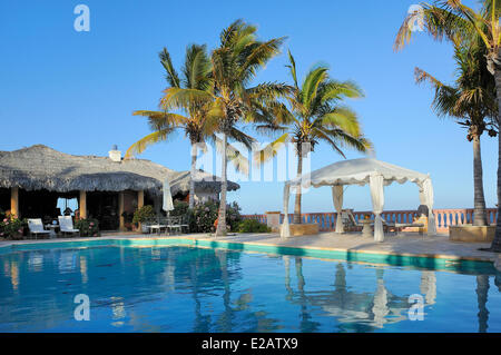 Mexiko, Baja California Sur State, Cabo Pulmo Umgebung, Hotel Villa del Faro, pool Stockfoto