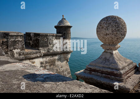 Bolivar-Abteilung, Kolumbien, Cartagena, aufgeführt als Weltkulturerbe der UNESCO, Stadtmauer von San Fernando de Bocachica Fort, in Stockfoto