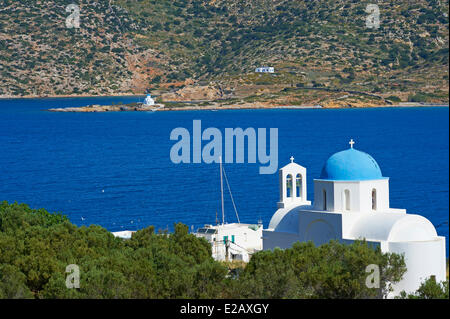 Griechenland, Kykladen, Amorgos Island, Katapola Hafen Stockfoto