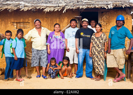 Kolumbien, Guajira-Abteilung, die Arends Familie wohnt am tiefen Ende der Guajira-Halbinsel, der Punta Gallinas Stockfoto