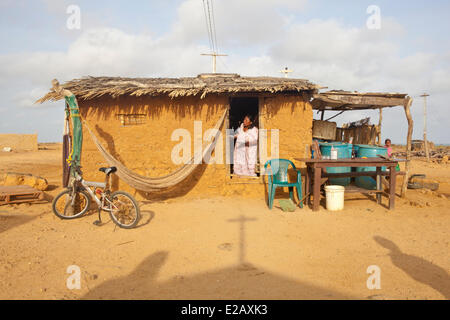 Kolumbien, Guajira-Abteilung, die Arends Familie wohnt am tiefen Ende der Guajira-Halbinsel, der Punta Gallinas Stockfoto