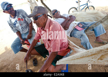 Kolumbien, La Guajira Department, die Arends Familie wohnt am tiefen Ende der Guajira-Halbinsel, der Punta Gallinas Stockfoto