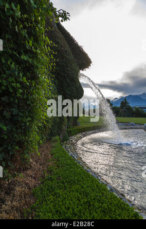 Österreich, Tirol, Wattens, Swarovski Kristallwelten, Eintrag unter dem Wasserfall des Kopfes des Riesen Stockfoto