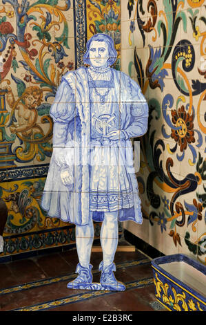 Spanien, Andalusien, Sevilla, Triana, Fliesen-Shop in Calle alfareria Stockfoto