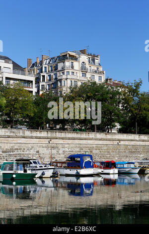 Frankreich, Paris, Arsenal Hafen im Stadtteil Bastille Stockfoto