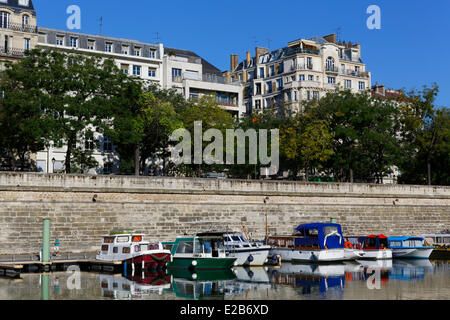 Frankreich, Paris, Arsenal Hafen im Stadtteil Bastille Stockfoto