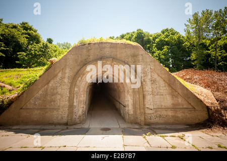 Das historische Fort Totten Wasser Batterie in Fort Totten im Bayside Stadtteil Queens in New York Stockfoto