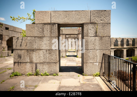 Im zweiten Stock des historischen Fort Totten Wasser Akkus in Fort Totten im Bayside Stadtteil Queens in New York Stockfoto