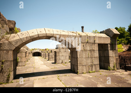 Im zweiten Stock des historischen Fort Totten Wasser Akkus in Fort Totten im Bayside Stadtteil Queens in New York Stockfoto