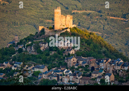 Frankreich, Aveyron, Najac, gekennzeichnet die schönsten Dörfer Frankreichs, mittelalterliches Dorf und Burg Stockfoto