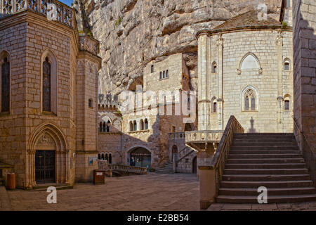 Frankreich, Lot, Haut Quercy, Rocamadour, ein Anschlag auf el Camino de Santiago Stockfoto