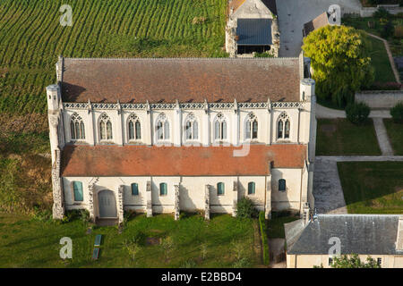 Frankreich, Calvados, Saint Germain la Blanche Herbe, Notre Dame d'Ardenne Abtei (Luftbild) Stockfoto