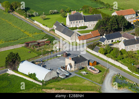 Frankreich, Calvados, Vierville Sur Mer, Omaha D-Day-Museum (Luftbild) Stockfoto