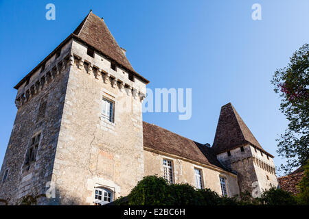 Frankreich, Dordogne, Perigord Vert, Saint Jean de Cole, gekennzeichnet die schöne Dörfer von Frankreich, Schloss Stockfoto