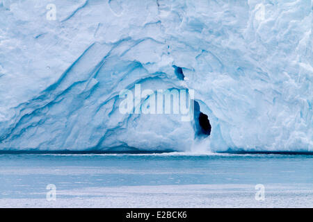 Norwegen, Spitzbergen, Nordaustlandet, Brasvell Gletscher Stockfoto