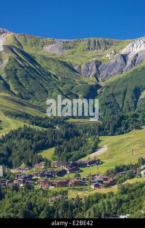 Frankreich, Savoyen, Vanoise-massiv, Tarentaise-Tal, Valmorel Stockfoto