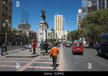 Bolivien, La Paz Department, La Paz, El Prado Avenue Stockfoto