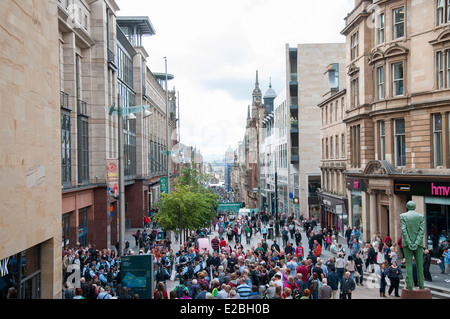 Buchannan Street in Glasgow, Schottland, Vereinigtes Königreich Stockfoto