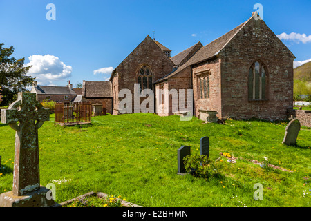 Das 13. Jahrhundert St. Bridget Kirche, Skenfrith, Monmouthshire, Wales, Vereinigtes Königreich, Europa. Stockfoto