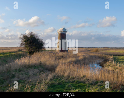 Ein Blick auf West Somerton Mill in den Norfolk Broads Stockfoto