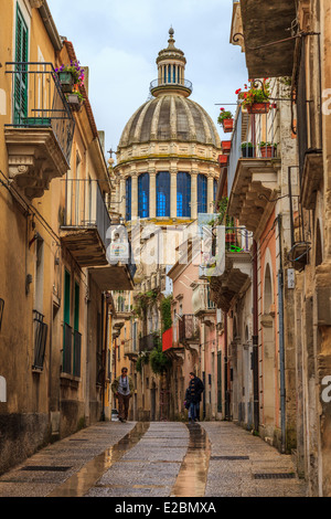 Die alte Stadt von Ragusa Ibla Stockfoto