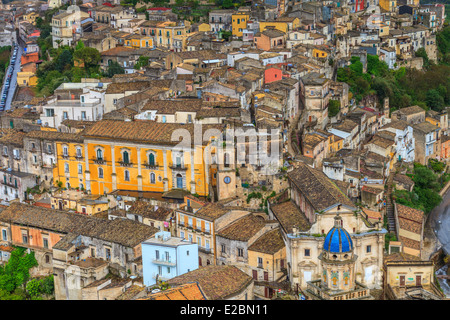 Panoramablick von Ragusa Ibla Stockfoto