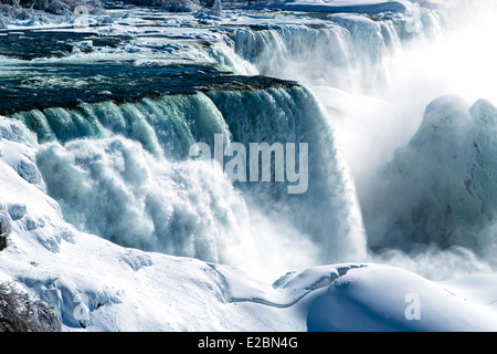 Niagara Falls New York Vereinigte Staaten von Amerika. Amerikanischen Wasserfälle im winter Stockfoto