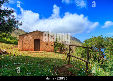 Einem Tierheim in Naturreservat Zingaro Stockfoto