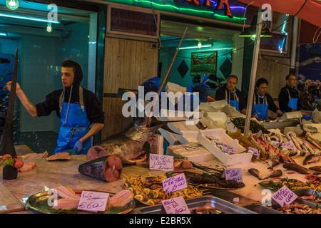 Ballarò, berühmten Fischmarkt in Palermo Stockfoto