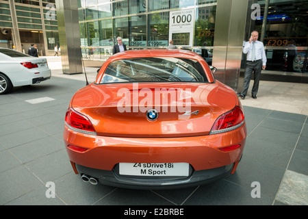 BMW Z4 Roadster auf Canary Wharf Motorexpo 2014 in London Stockfoto