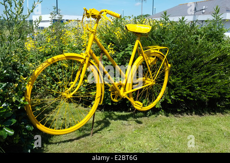 Vorbereitungen für das Le Tour de France 2014, Grande fahren im Pool und Otley, Leeds, Yorkshire Stockfoto