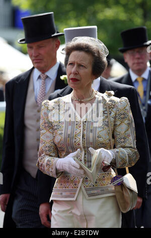 Ascot, Windsor, UK. 18. Juni 2014. Porträt der Prinzessin Anne. Ascot Racecourse. (Prinzessin Anne, Portrait, Portraet, Royals, Porträt) 543D180614ROYALASCOT. JPG-Credit: Frank Sorge/Caro /Alamy Live-Nachrichten Stockfoto