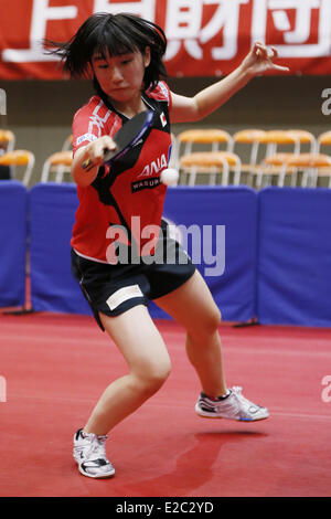 Miyu Kato, 18. Juni 2014 - Tischtennis: ITTF World Tour, Japan Open 2014 Dameneinzel Qualifikationsrunde am kulturellen Gymnasium Yokohama, Kanagawa, Japan. (Foto von SHINGO ITO/AFLO SPORT) Stockfoto