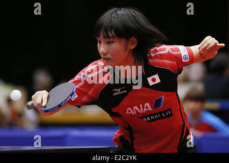 Miyu Kato, 18. Juni 2014 - Tischtennis: ITTF World Tour, Japan Open 2014 Dameneinzel Qualifikationsrunde am kulturellen Gymnasium Yokohama, Kanagawa, Japan. (Foto von SHINGO ITO/AFLO SPORT) Stockfoto